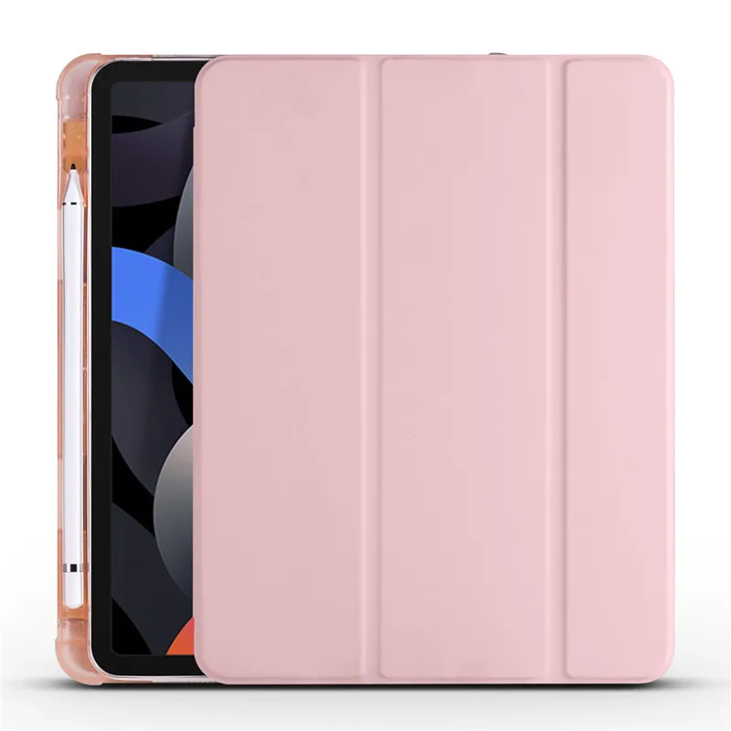 

For Apple IPad Air 4 Case 10.9 Soft Cover With Pencil Holder Pink PU Leather Tablet Funda For IPad Air4 Air 4 Cover 4th Gen Caqa