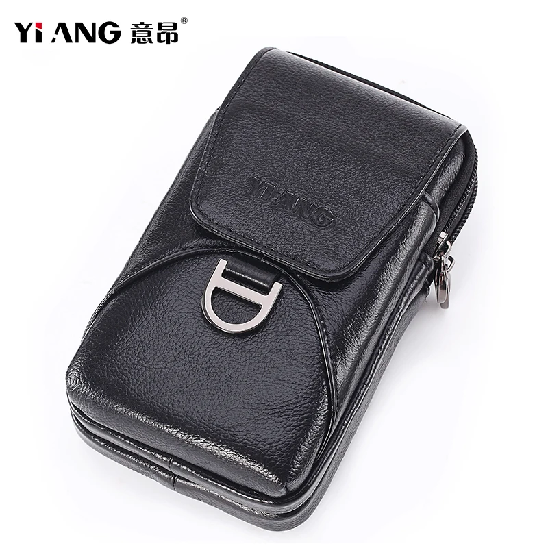 Водонепроницаемые Поясные Сумки из натуральной кожи для мужчин маленький