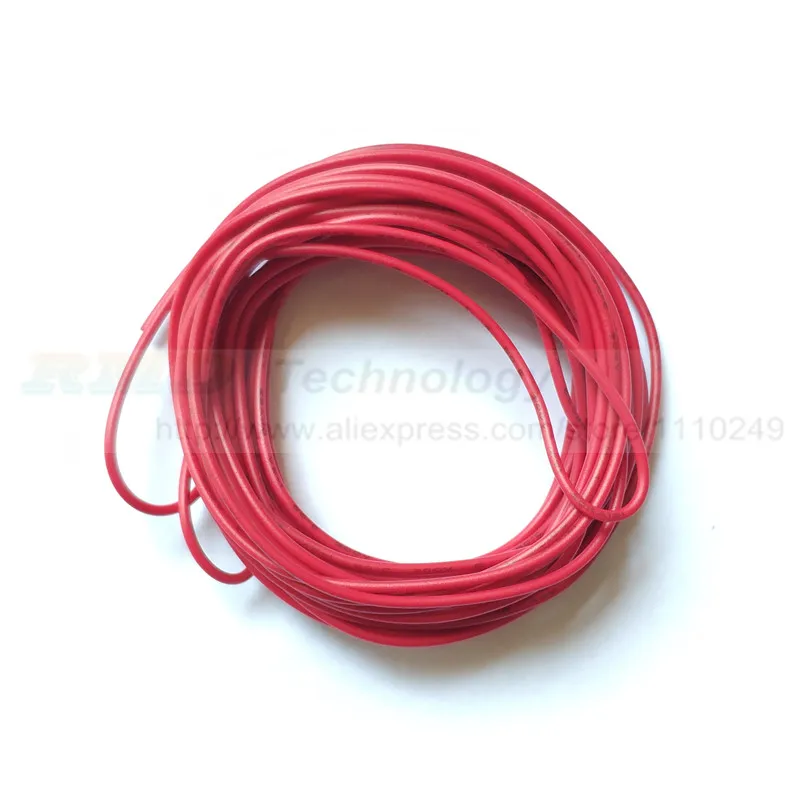 5 метров/лот супер гибкий 18AWG 22AWG 24AWG ПВХ изолированный провод электрический кабель, светодиодный, Авто Цвет выбирается кабель - Цвет: Красный