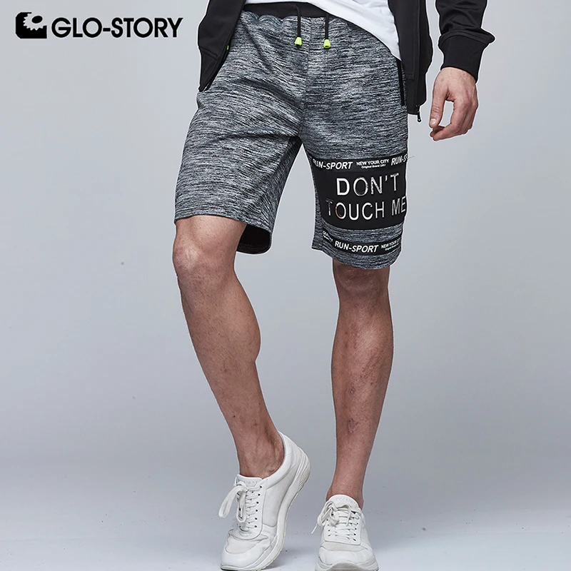 GLO-STORY мужские мягкие трикотажные шорты средней длины с рельефным принтом Homme 2020