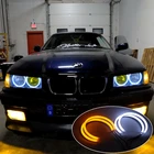 Хлопковое светодиодное кольцо с ангельскими глазками для BMW 3 серии E30 E36 M3 333i 325i 323i 316i 318i 325td 1982-2000 Янтарный Желтый Оранжевый Белый