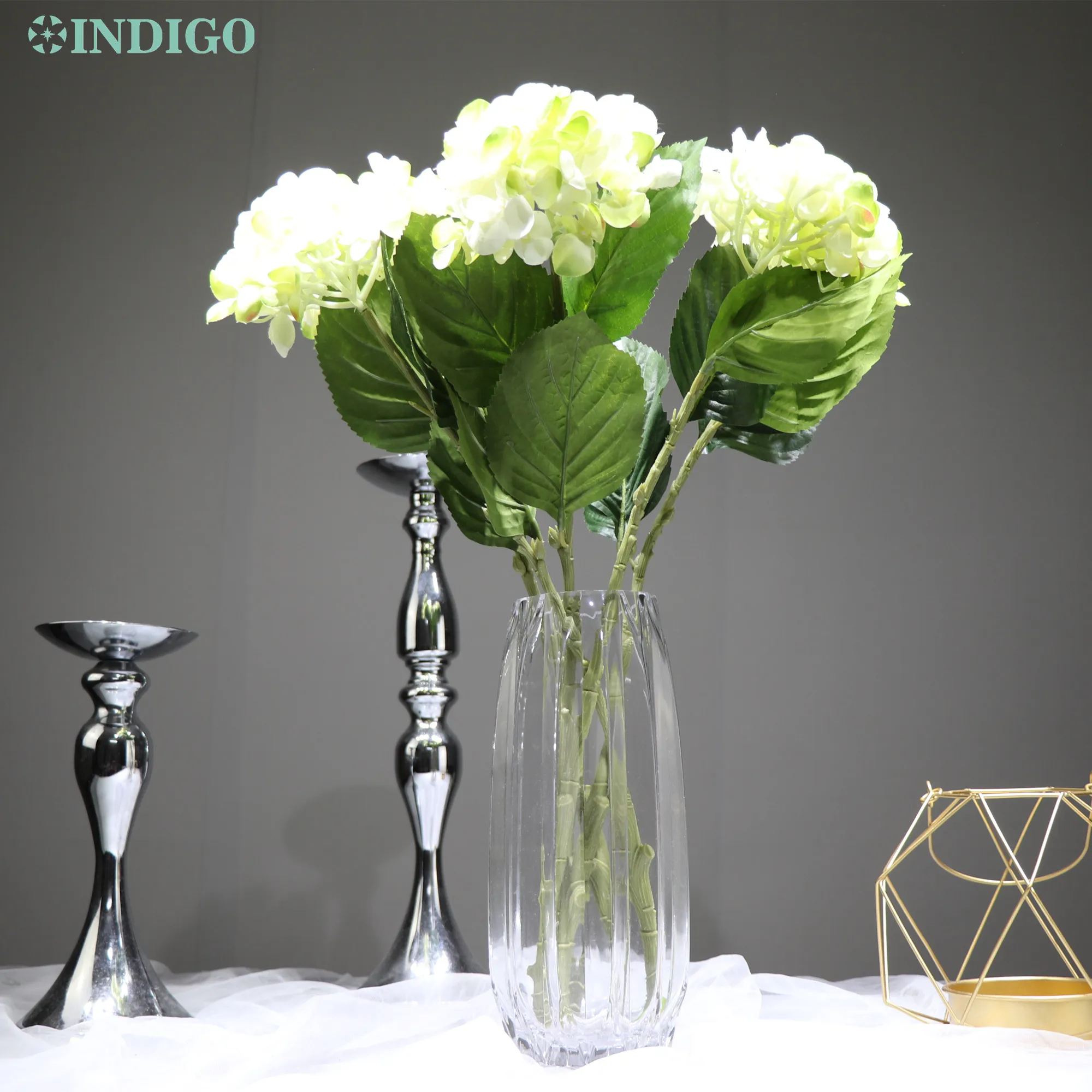 

INDIGO- White Hydrangea Flower Beautiful Wedding Flower Floral Event Party Table White Flower Free Shipping