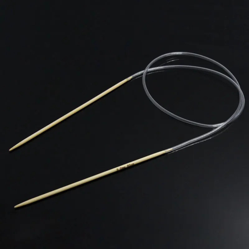 Бамбуковые Спицы 80 см круглые спицы швейный свитер одежда шапка шарф крючки для