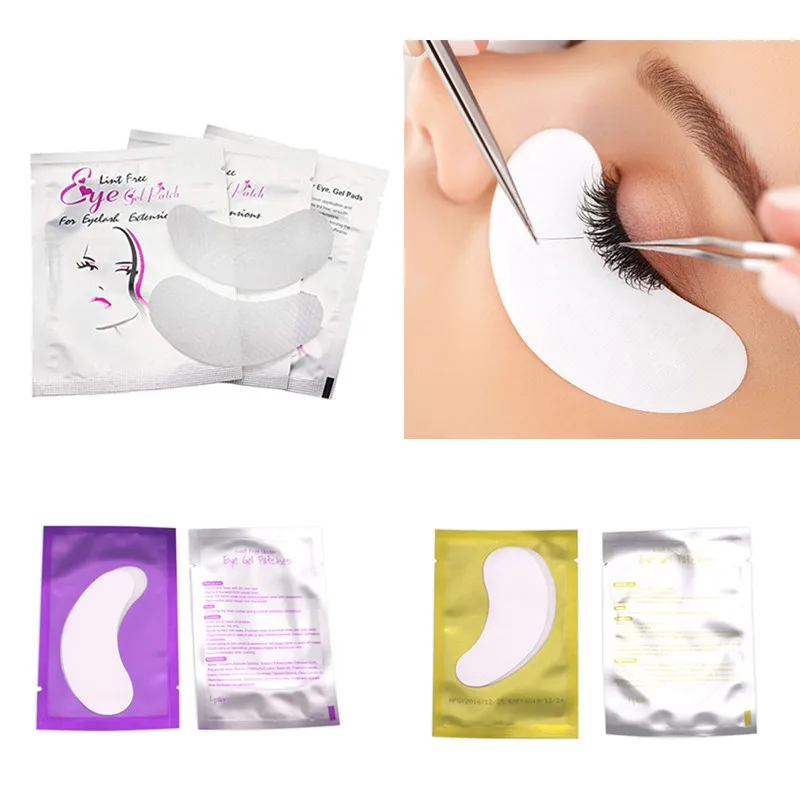 Накладки для ресниц 50 пар гелевые накладки под глаза наращивания бумажные