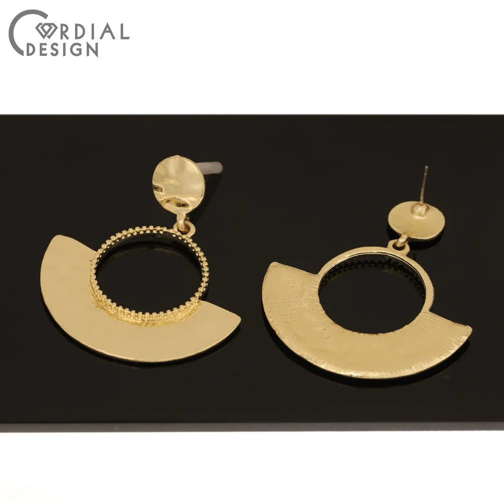 

Cordial Design 40Pcs 42*50MM Jewelry Accessories/DIY Making/Earrings Stud/Hand Made/Semicircle Shape/Jewelry Findings Components