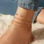 Комплект ножных браслетов LETAPI в стиле бохо для женщин, многослойные браслеты-анклеты для ног, модные ювелирные изделия для пляжа, цвет золото, 4 шт./компл. - изображение