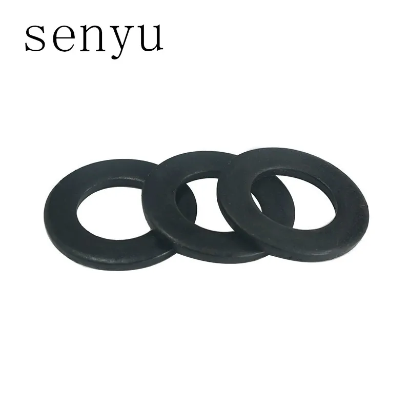 

Luchang 10pcs M18 M20 M22 M24 M27 M30 Black Carbon Steel Washer Plated Flat Spacer Washer Seals Gasket Ring