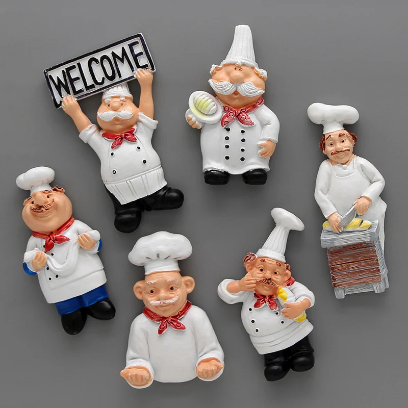

Ímãs de geladeira magne 3d desenhos animados, criativo chefe de pão geladeira adesivos de personagens de desenho animado,