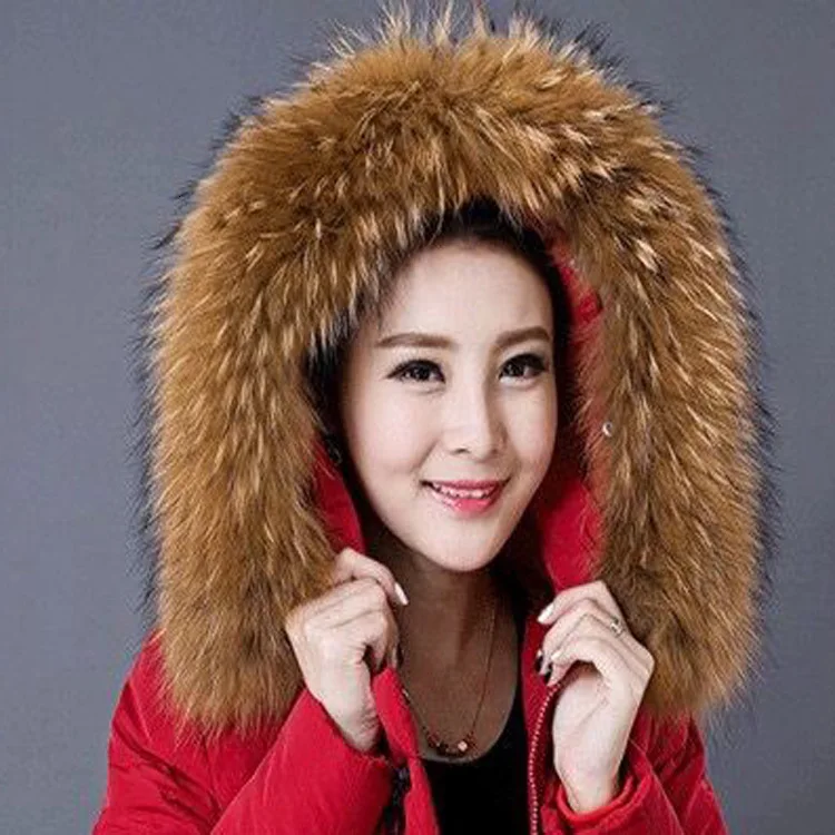 

Natural Fur Collar 100% Real Fur Collar For Parkas Coats 100% Real Raccoon Fur Scarf For Men's Women's Kids Parkas Coats