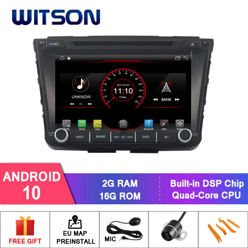 Автомагнитола WITSON Android 10 0 2 Гб ОЗУ 16 ГБ флеш памяти для HYUNDAI CRETA авто стерео gps + DAB OBD