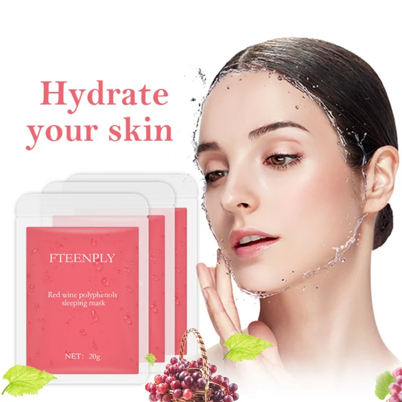 Красное вино маска для сна эссенция увлажняющая масло контроль укрепляющая кожа