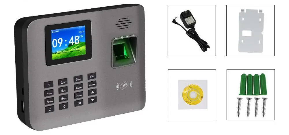 5000 отпечатков пальцев TCP/IP RFID карты и табельные часы с отпечатком пальца