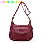 Сумка женская, из искусственной кожи, двухслойная, большая емкость, 2021