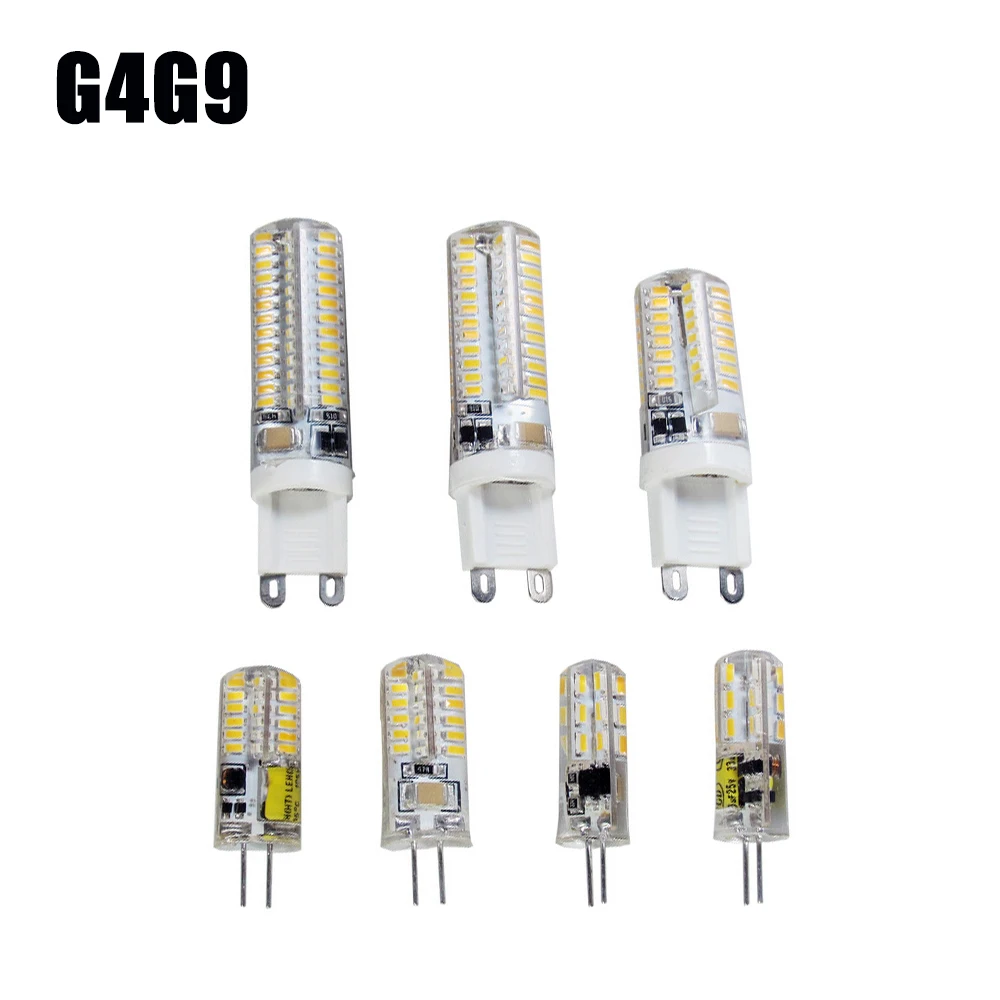 G4 G9 светодиодный Светодиодная лампа-кукуруза AC12V DC12V AC220V светильник источник 1 5 W