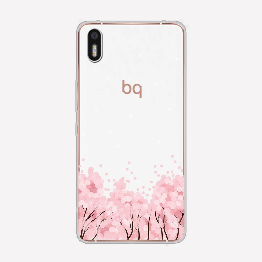 Вишневое цветущее дерево для BQ Aquaris U2 C U X5 V VS X2 X Plus Lite Pro E5 S M5 M5.5 Мягкий силиконовый