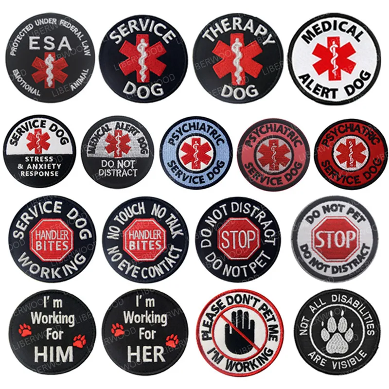 Вышитая нашивка для домашних животных K9 медицинская терапия обучения собак