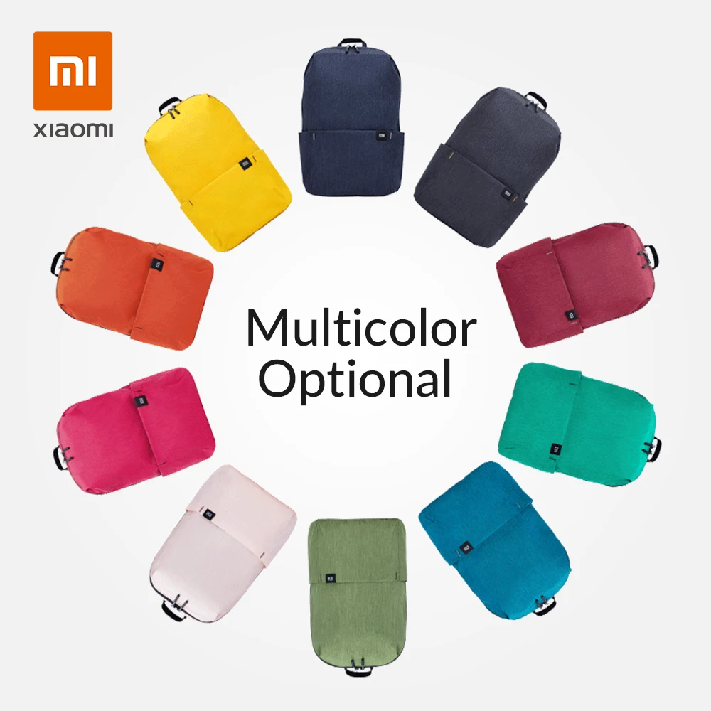 Повседневный Рюкзак Xiaomi Mi оригинал 10 л желтый синий городской спортивный для