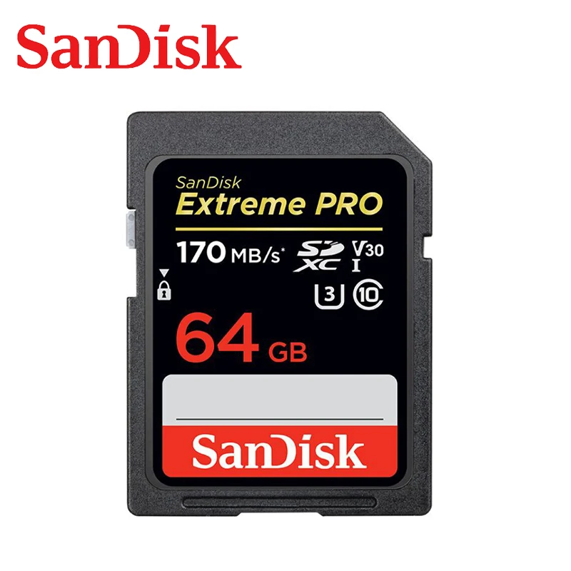 Карта памяти SanDisk Extreme Pro SDHC/SDXC SD карта 256 ГБ 128 64 32 C10 U3 V30 флэш для камеры|Карты