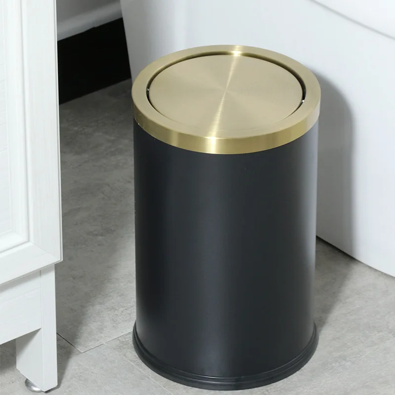luxury kitchen bathroom trash can bedroom gold stainless steel home office trash bin cabinet storage poubelle storage bs50tb free global shipping