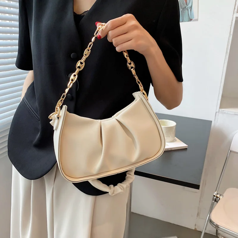 Leather Handbag 2023 Women's Brand Shoulder Bags Vintage Strap Sigle Shoulder Bag For Women Fashion Leather Chain Crossbody Bag
