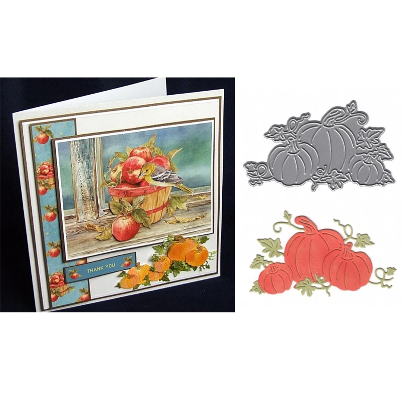 Осенняя нашивка в виде тыквы металлический трафарет для вырезания рукоделия