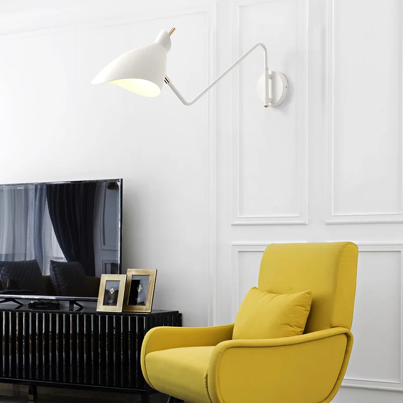 Винтажный настенный светильник в стиле лофт индастриал регулируемая настенная