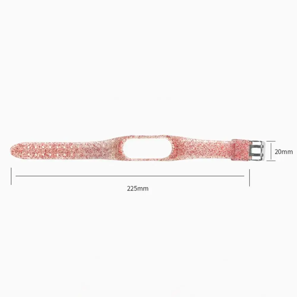 Ремешок для часов Блестящий с двойной пряжкой сменный умный Браслет силиконовый
