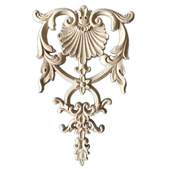 Горячая Распродажа 1X резиновая деревянные резные аппликация Винтаж Мебель Craft