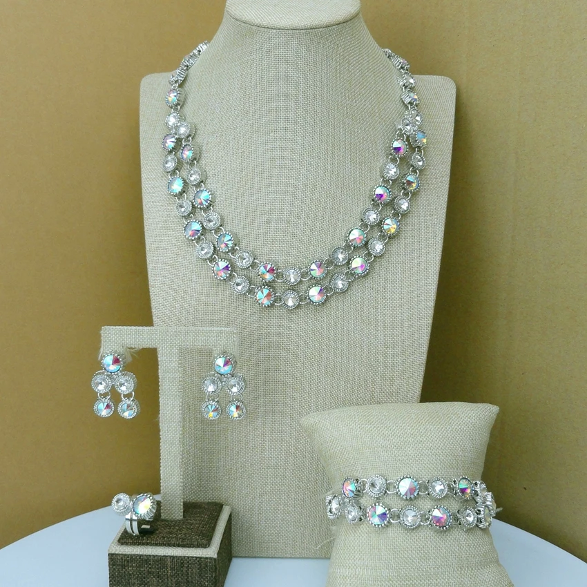 Yuminglai Красочные горный хрусталь Модный элегантный дизайн Африканский Ювелирные