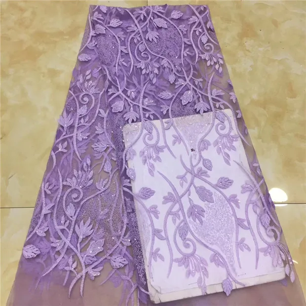 Высококачественная африканская кружевная сетчатая ткань с блестками
