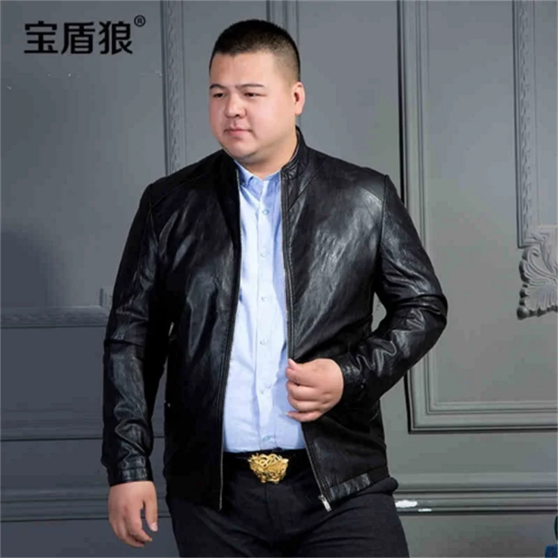 8XL мотоциклетные кожаные куртки мужские однотонные деловые повседневные пальто