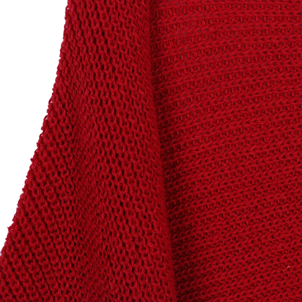 

Fashion Winter Women Long Sleeve Loose Solid Cross Knitted Sweater Jumper Knitwear Outwear Coat Women Clothing