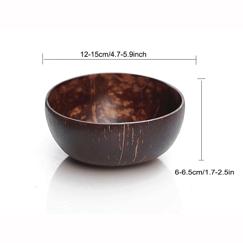 Натуральный миска из скорлупы кокоса экологичный фрукты суп салат лапша рис чаша