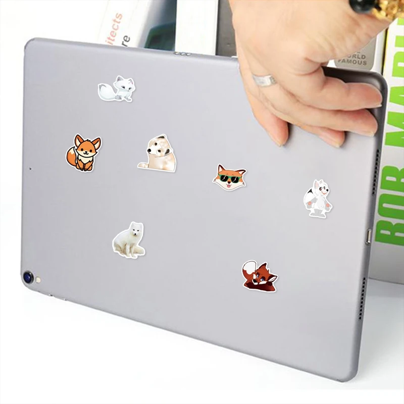 

50 PCS Cartoon cute yellow little fox Stickers Crafts And Scrapbooking stickers book Student label Decorative sticker kids toys
