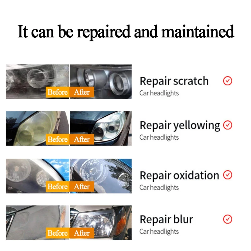 

20ML Refurbished Car Headlight Repair Refurbishment Liquid Auto Light Agent Headlight Renewal Polish Car Repair Fluid