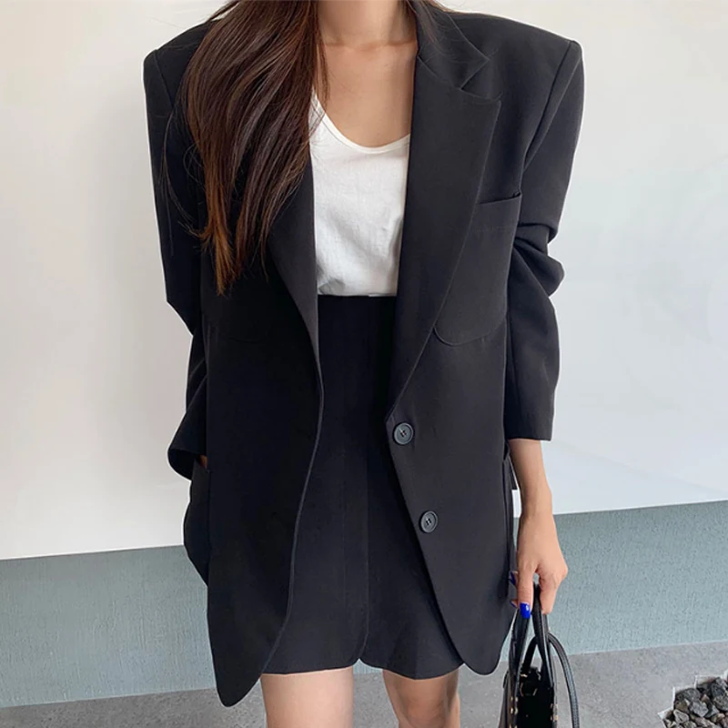 LANMREM 2020 новый костюм Офисная Леди Свободный корейский стиль средней длины осень и