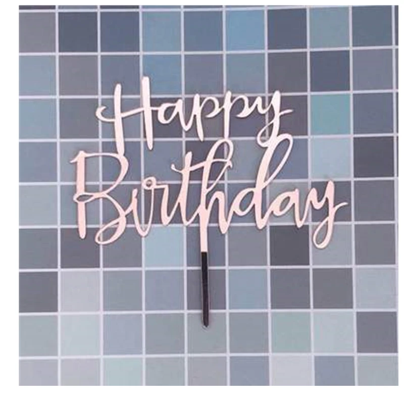 1 шт Вечерние разные цвета с днем рождения Акриловый Алфавит для торта топпер