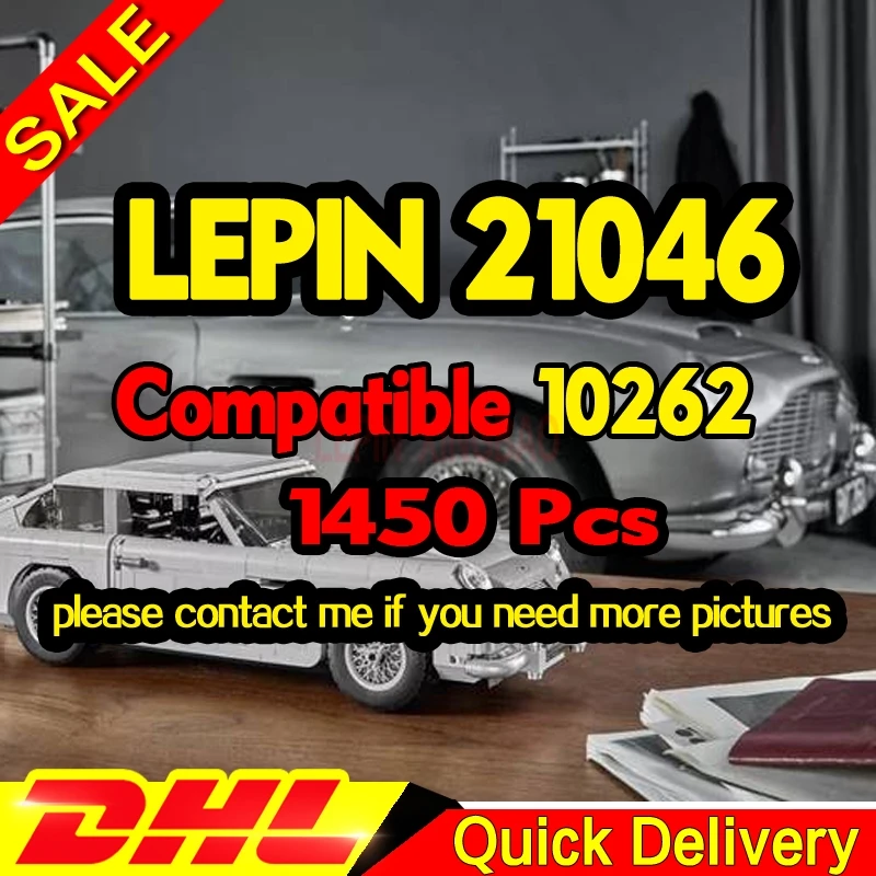 LP 21046 1450 шт. Creator Expert DB5 строительные блоки совместимые с leleing 10262 дети в сборе DIY