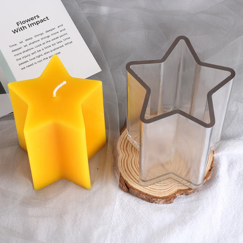 DIY handmade candle making kit five-pointed star pc castical de velas soap making molde para velas diy candle moulds mold lz66