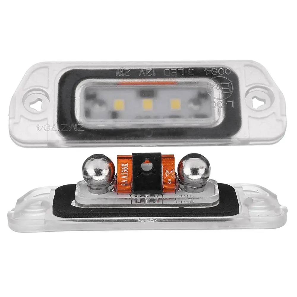 2 шт. 3SMD Ксеноновые белые светодиодные лампы подсветки номерного знака для Mercedes