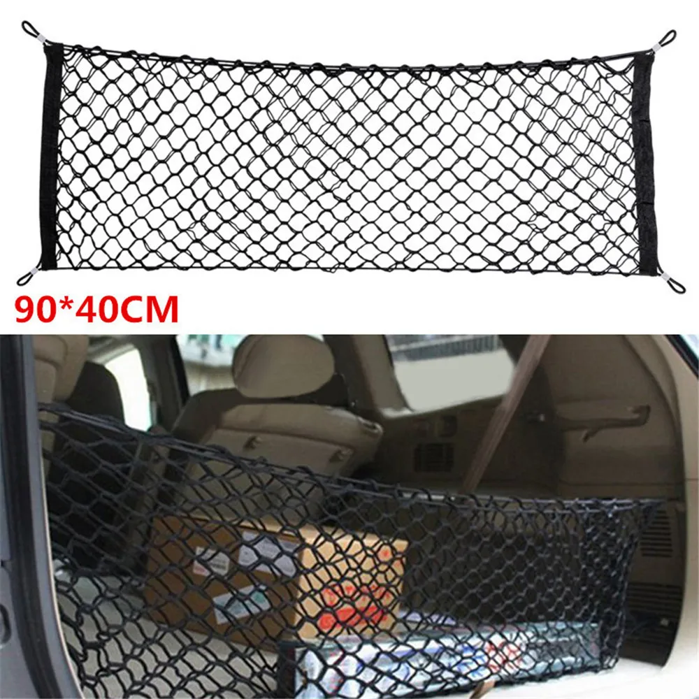 

Auto Car Trunk Luggage Storage Cargo Organiser Nylon Elastic Mesh Net Car Accessories Organizer Universal Cargo Net 90*40cm