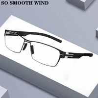 germany brand designer berlin screwless eyeglasses men women lightweight optical glasses frame with clip on polarized sunglasses