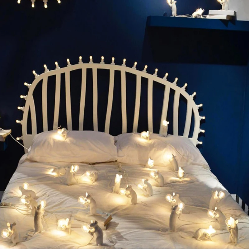 

Modern Resin Mouse Table Lamp Desk Light E12 Nordic Study Kids' Room Indoor Decorative LED Night Lights Home Lighting Fixtures