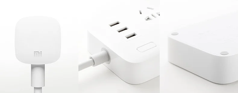 Xiao mi jia блок питания Базовая версия 6 розеток С 3 5 в 2.1A Быстрая зарядка usb порты белый mi разъем сплошной цвет