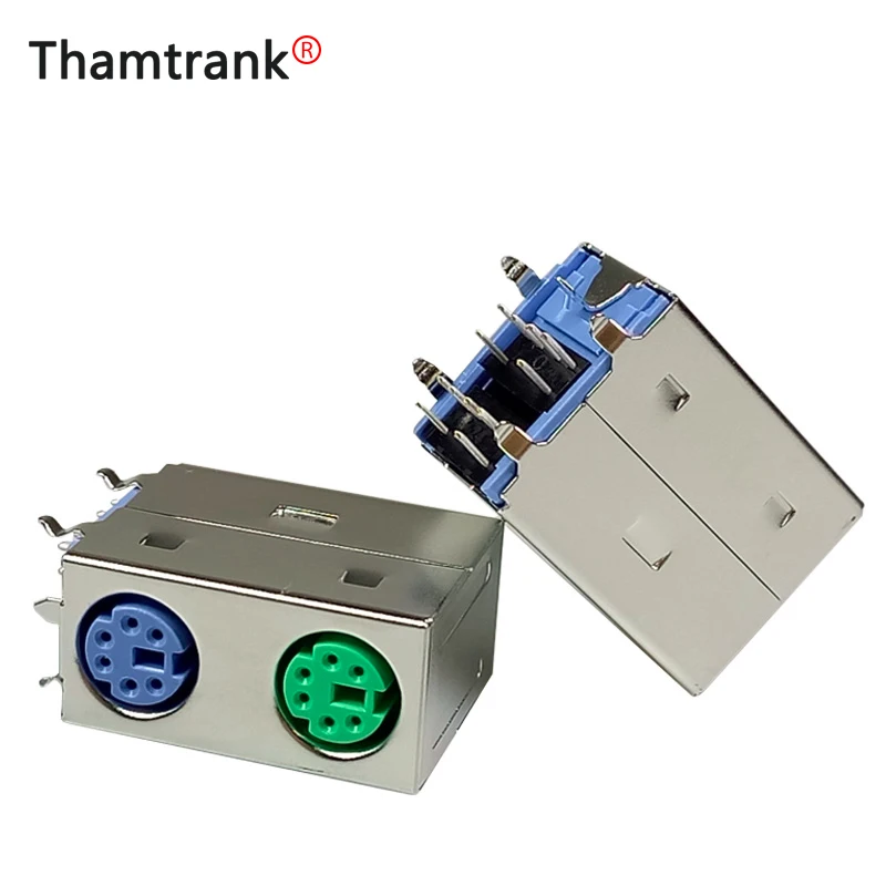 R разъем фиолетовый/зеленый мини DIN для компьютерной мыши подключен и клавиатуры