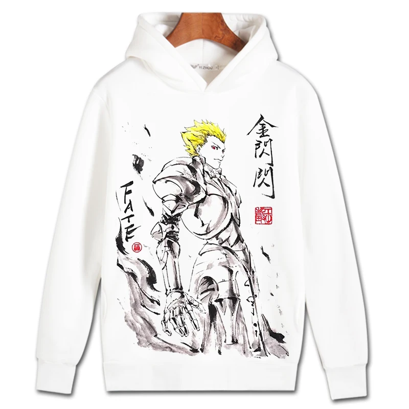 Толстовка для косплея по судьбе большим заказом с капюшоном мультяшным принтом