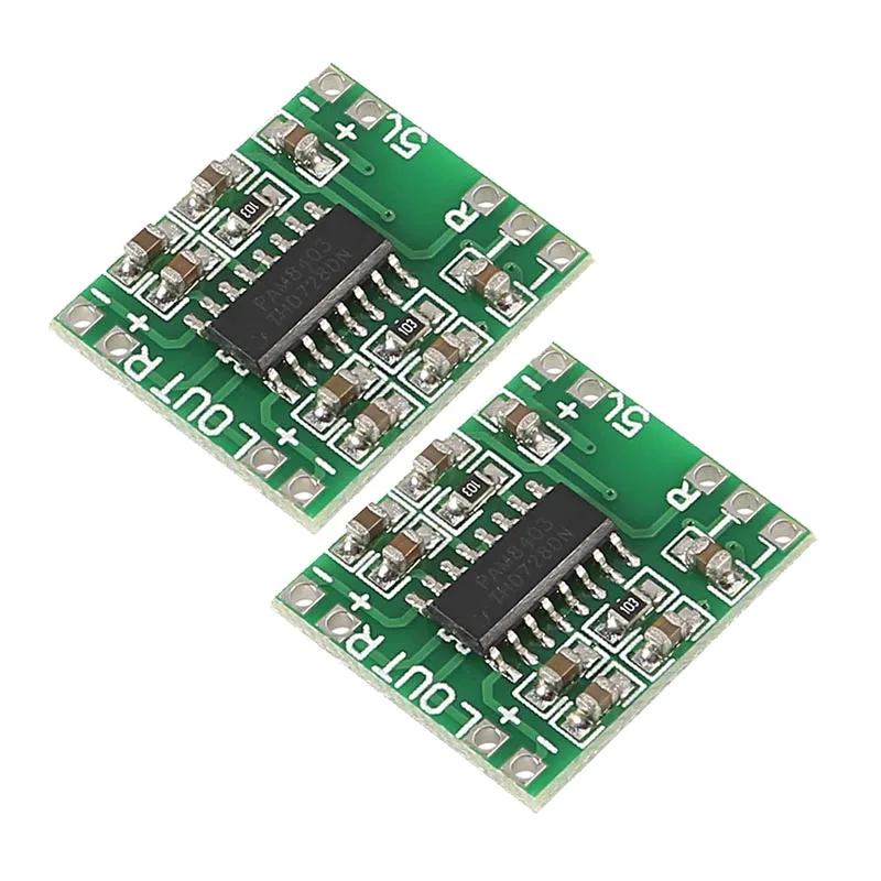 2PCS Aokin PAM8403 2*3 плата модуля усилителя супер мини pam8403 цифровая мощность 2x3 Вт усилитель класса D Плата USB источник питания - Цвет: 2PCS