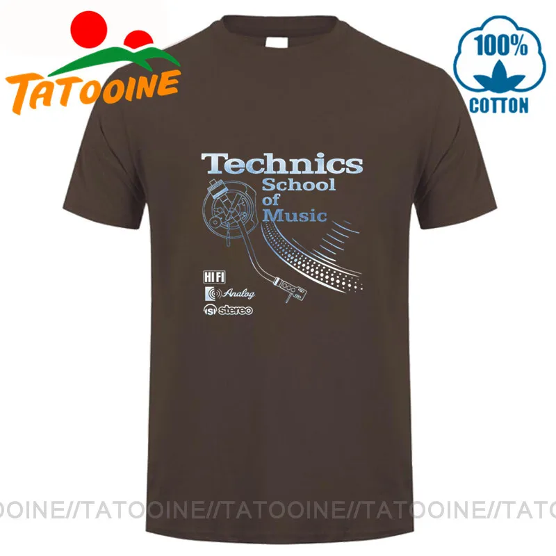 Ретро футболка Tatooine Deejay длинная для игры техника школа музыки Мужская Винтажная
