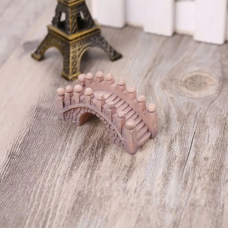 

203F Bridge Landscape Miniature Fairy Garden Terrarium Doll House Statue Home Decor