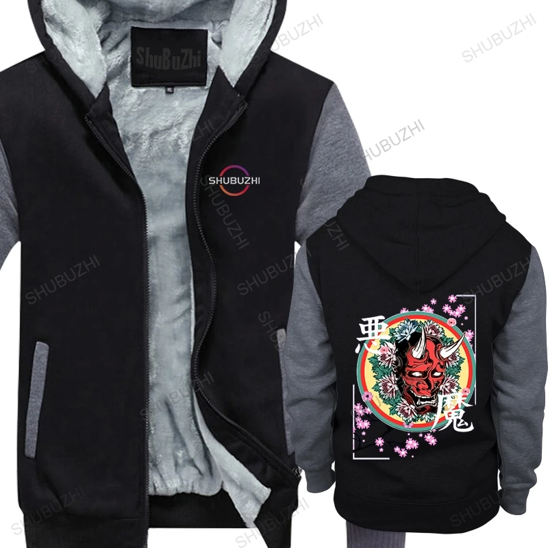 

cotton high quality man hoodies winter jacket oni japanese hip hop streetwear Funny Harajuku Geek Custom Male unisex mens hoody